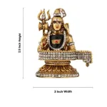 Shivling Shankar - Gold Antique Stone - ST871 - 2.5 Inch_4