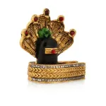 Shivling with Nag - Gold Antique Stone - ST1328 - 2.25 Inch_2