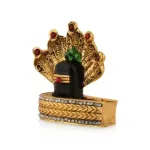 Shivling with Nag - Gold Antique Stone - ST1328 - 2.25 Inch_3