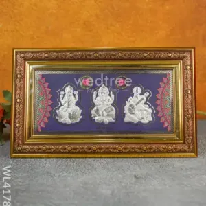 Silver Photo Frame Lakshmi-Ganesha-WL4178