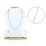 Tulasi Mala White Metal-Gold Cup_2