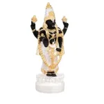 Vishnu Murti Standing On Lotus - Silver Polish - 5 x 2.25 Inches_2