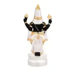 Vishnu Murti Standing On Lotus - Silver Polish - 5 x 2.25 Inches_5