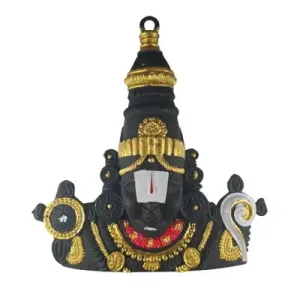 Wall Hanging Balaji Head - Gold - Plastic - 15.5 Inch