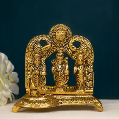 White Metal-Ram Darbar Idol-4inch-WBG1802 White Metal-Ram Darbar Idol-4inch-WBG1802