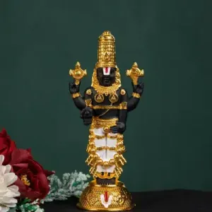 Zinc Alloy Tirupathi Balaji Idol-Gold-6inch-WL5180-1