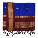 6 Yards Kalyani Cotton Butta Saree-Blue_1