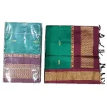 6 Yards Kalyani Cotton Butta Saree-Green_2