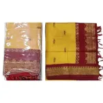 6 Yards Kalyani Cotton Butta Saree-Yellow_2