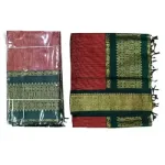 6 Yards Kalyani Cotton Vairaoosi Saree-Maroon_2