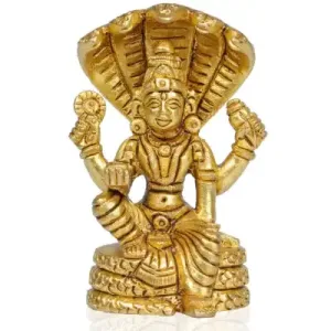 BS Vishnu Sitting Seshnag 3.5 Inch - 270 Gms