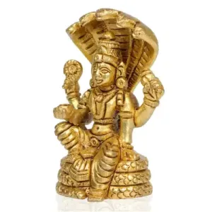 BS Vishnu Sitting Seshnag 3.5 Inch – 270 Gms