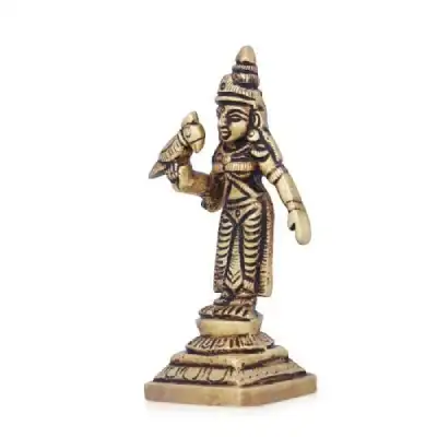 Meenakshi Amman Statue – Brass Idol – 3.5 x 2 Inches – 130 Gms Meenakshi Amman Statue – Brass Idol – 3.5 x 2 Inches – 130 Gms