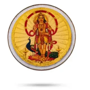 Om Murugan Fridge Magnet - Round - 1.5 Inch