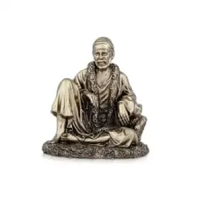 Saibaba Sitting – Brass Idol – 2 x 1.75 Inches – 45 Gms