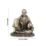 Saibaba Sitting - Brass Idol - 2 x 1.75 Inches - 45 Gms_6