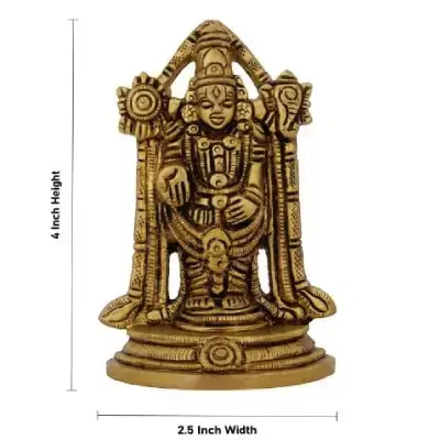 Balaji Murti Standing On Base – 4 x 2.5 Inches | Antique Brass Idol – 475 Gms Balaji Murti Standing On Base – 4 x 2.5 Inches | Antique Brass Idol – 475 Gms