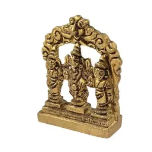 Balaji Sridevi Bhudevi With Arch – Brass – AF – 2.5 Inch – 135 Gms
