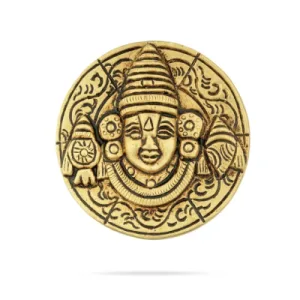 Balaji Wall Hanging - Round - Brass - AF - 2.75 Inch - 160 gms