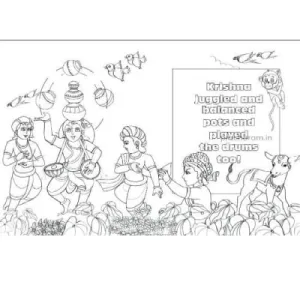 Games Lord Krishna Played- Coloring Book