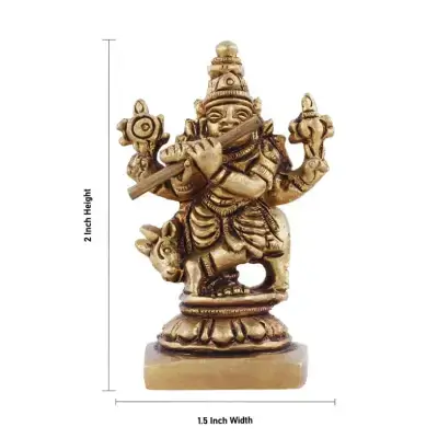 Krishna Statue with Cow – 2 x 1.5 Inches – Antique Brass Idol – 0.080 Kgs Krishna Statue with Cow – 2 x 1.5 Inches – Antique Brass Idol – 0.080 Kgs