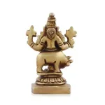 Krishna Statue with Cow - 2 x 1.5 Inches - Antique Brass Idol - 0.080 Kgs_3