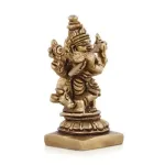 Krishna Statue with Cow - 2 x 1.5 Inches - Antique Brass Idol - 0.080 Kgs_4