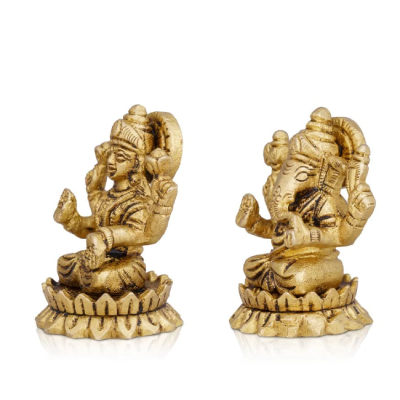 Lakshmi Ganesha Lotus Base – Box – Brass AF – 2.5 Inch – 365 Gms Lakshmi Ganesha Lotus Base – Box – Brass AF – 2.5 Inch – 365 Gms