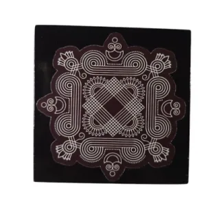 Manai - Rangoli Design 1 - Square - 3 x 3 Inch