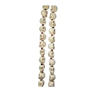 Mund-Skeleton Mala White Small 54 Beads â€“ 10 mm