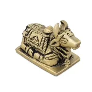 Nandi Statue – 1.5 x 2 Inches – Antique Brass Idol (0.110 Kgs)
