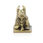 Nandi Statue - 1.5 x 2 Inches - Antique Brass Idol (0.110 Kgs)_4
