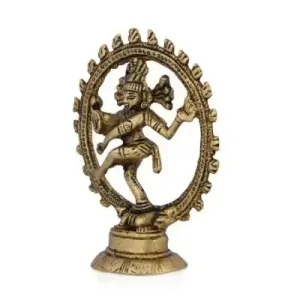 Natraj Murti - 4 x 3.5 Inches | Antique Brass Statue - 130 Gms