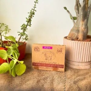 Organic Rose Cup Sambrani from Cow Dug