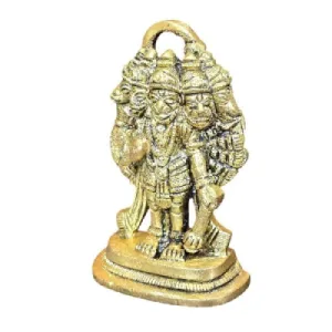 Panchamuga Hanuman Standing – Brass AF – 2.5 Inch – 120 Gms