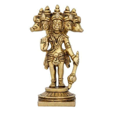Panchamuga Hanuman Standing – Brass AF – 4.5 Inch – 385 Gms Panchamuga Hanuman Standing – Brass AF – 4.5 Inch – 385 Gms