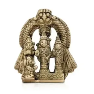 Ram Darbar Statue with Arch - 2.75 x 2.5 Inches | Antique Brass - (0.115 Kgs)