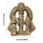 Ram Darbar Statue with Arch - 2.75 x 2.5 Inches _ Antique Brass - (0.115 Kgs)_2