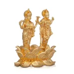 Vishnu Lakshmi Standing Kamal Base - Copper GP - 1.75 Inch - 45 Gms_4