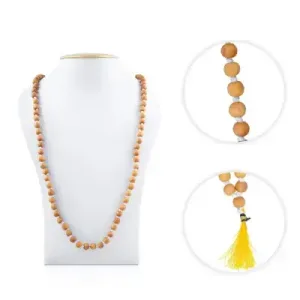Wooden Beads Mala-Sandal Mala Knot - 8 mm