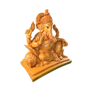 Wooden Lord Ganesh Idol Statue