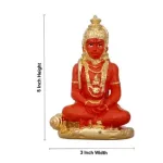 Anjaneya Statue - 5 x 3 Inches _ Ceramic Sculpture_6