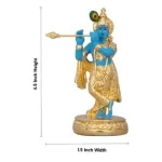 Flute Krishnan Statue - 4.5 x 1.5 Inches _ Ceramic Sculpture_6