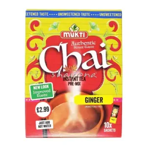 Mukti Instant Ginger Tea Unsweetened – 140g Mukti Instant Ginger Tea Unsweetened - 140g
