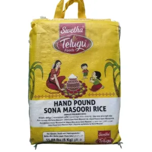Telugu Foods Hand Pound (Single Polish) Sona Masoori 5kg Telugu Foods Hand Pound (Single Polish) Sona Masoori 5kg