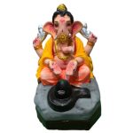 MH Ganapathy Colour Shiva - Clay - 10 Inch - Left Trunk