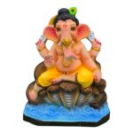 MH Ganapathy Colour Mouse – Clay – 10 Inch – Left Trunk MH Ganapathy Colour Naga - Clay - 8 Inch - Left Trunk
