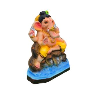 MH Ganapathy Colour Naga – Clay – 8 Inch – Left Trunk