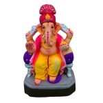 MH Ganapathy Colour Shiva – Clay – 8 Inch – Left Trunk MH Ganapathy Colour Raja Crown - Clay - 8 Inch - Left Trunk