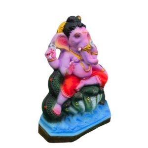 MH Ganapathy Colour Naga – Clay – 8 Inch – Left Trunk